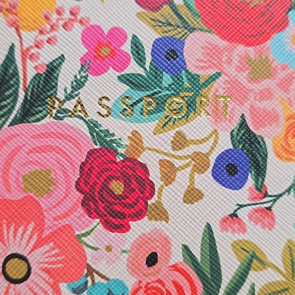 8 Rifle Paper Co Red and Pink Floral Passport Holders - Picture 5 of 6